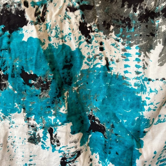 Suzi Chin for Maggy Boutique Blue Floral Pleated Sleeveless Sheath Dress 4P - Picture 6 of 15